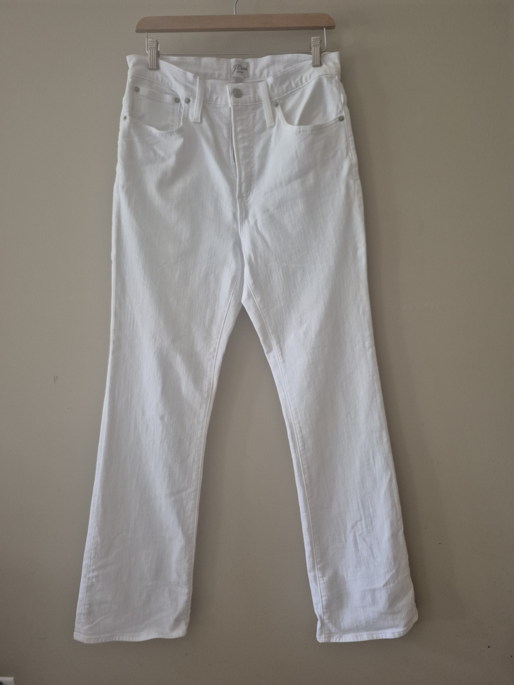 J CREW NWOT Womens White Straight-Leg Jeans, Sz 30